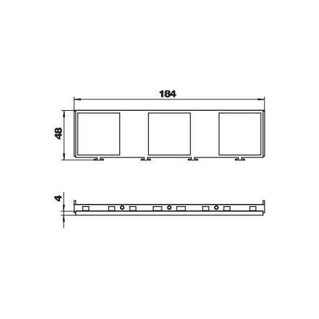 Рамка Modul45 монтажная для розетки MT45V 3 OBO 7408672