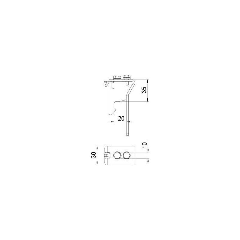 Скоба дистанционная для крышки 35х30AH 35 WS VA4301 OBO 6065477