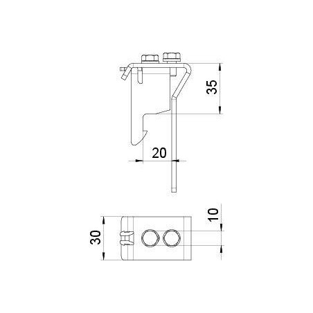 Скоба дистанционная для крышки 35х30AH 35 WS VA4301 OBO 6065477