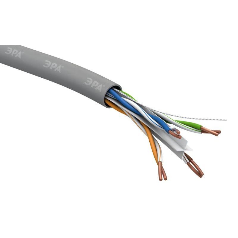 Кабель витая пара U/UTP кат.6 4х2х23 AWG CU PVC (уп.305) Эра Б0053023