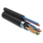 Кабель витая пара F/UTP кат.5E 4 пары 24 AWG solid LDPE кабель питания 2х0.75кв.мм черн. (305м) (м)