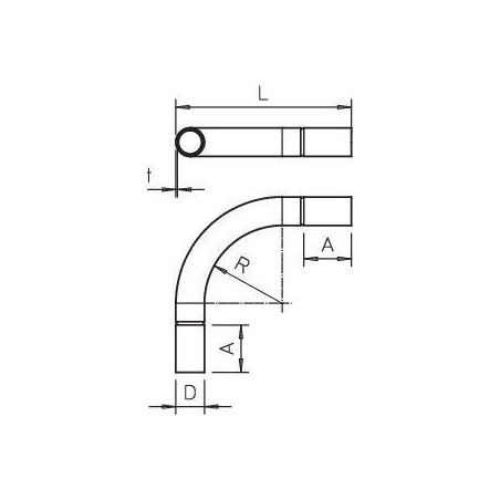 Дуга для трубы d20мм SBN20 FT гор. цинк. OBO 2046817