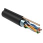 Кабель витая пара F/UTP кат.5E 4х2х24AWG LDPE с метал. тросом 1.2мм черн. (305м) (м) ITK LC3-C5E04-3