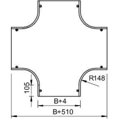 Крышка крестообразной секции 600мм DFK 600 DD OBO 7131194