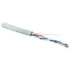 Кабель витая пара U/UTP кат.5 2 пары 24 AWG ож. solid (500м) PVC -20град.C-+75град.C UUTP2-C5-S24-IN