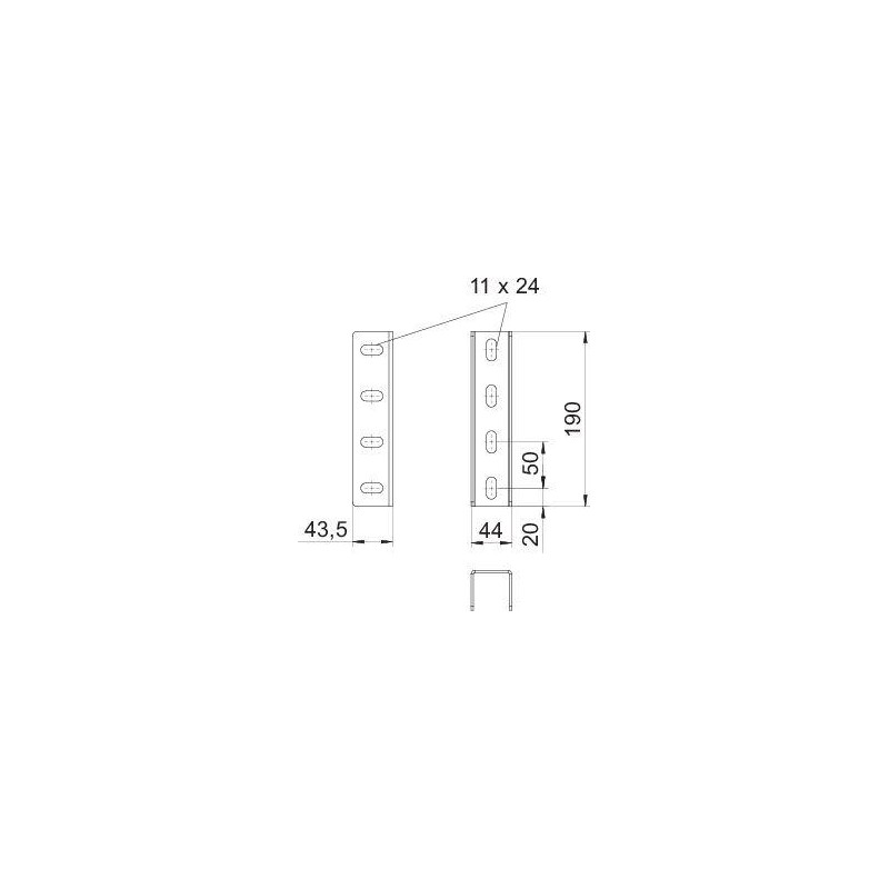 Комплект соединительный для профиля US 5 гор. цинк VUS 5 FT OBO 6018505