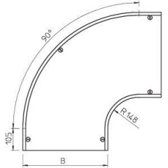 Крышка для угла горизонтального 90град. осн.400 DFB 90 400 DD OBO 7130589
