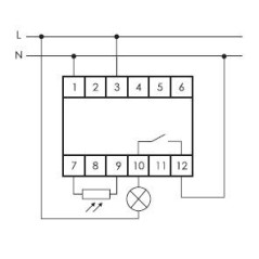 Фотореле AZ-112 Плюс (выносной фотодатчик монтаж на DIN-рейке 1 модуль 230В 16А 1перекл. IP20) F@F E