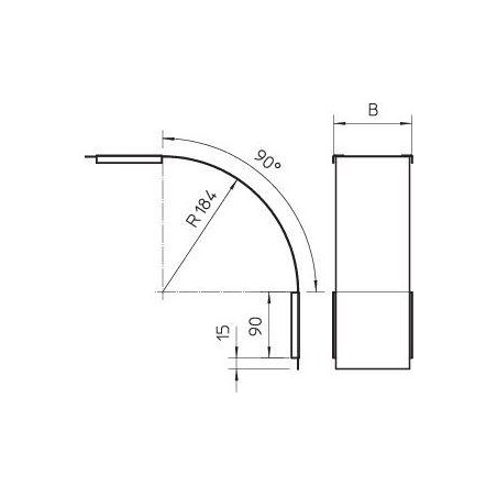 Крышка внеш. верт. угла 90град. 150мм DBV 60 150 F DD OBO 7131634