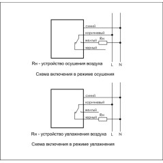Реле контроля влажности RH-1 (четырехфункциональный встроен. датчик монтаж на плоскость) 230В 16А 1N