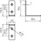 Пластина соединительная 90град. 104х104х40х5 GMS 4 VW 90 FT 4 отверстия OBO 1124663