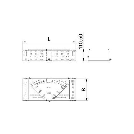 Угол для лотка изменяемый 110х100 RBMV 110 FT OBO 6040700