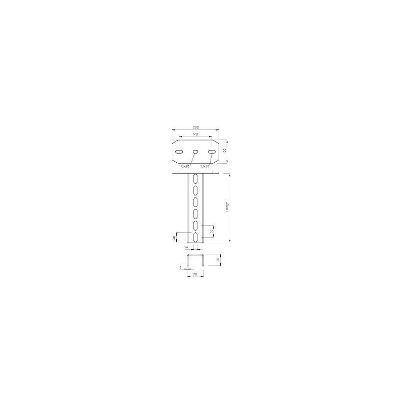 Стойка потолочная US 7 1100мм гор. цинк US 7 K 110 FT OBO 6339190