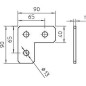 Пластина соединительная L-образ. 90х90х40х5 GMS 3 VP L FT OBO 1124653