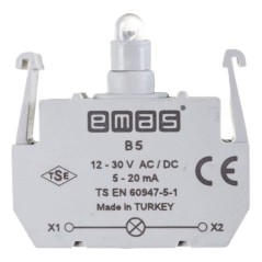 Блок-контакт подсветки с бел. светодиодом 12-30В перем. и пост. тока EMAS B5