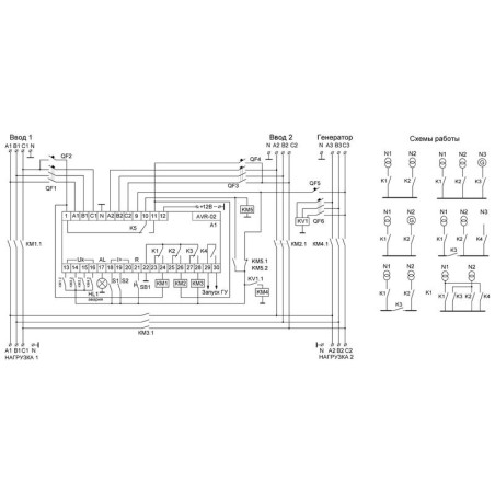 Устройство управления резервным питанием AVR-02 (3х400В+N, 5 перекл. х8А, IP20) F@F EA04.006.004