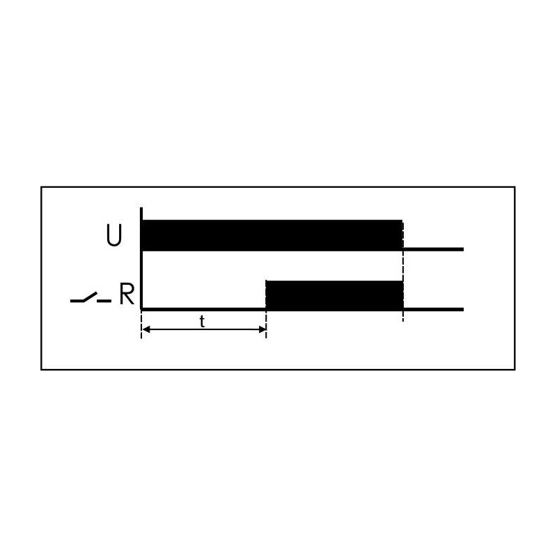 Реле времени PCR-513U 8А 12-264В AC/DC 1 перекл. IP20 задержка включ. монтаж на DIN-рейке F@F EA02.0