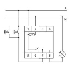 Автомат лестничный AS-B 220 (монтаж на DIN-рейке 2 модуля 230В 16А 1Z IP20) F@F EA01.002.005