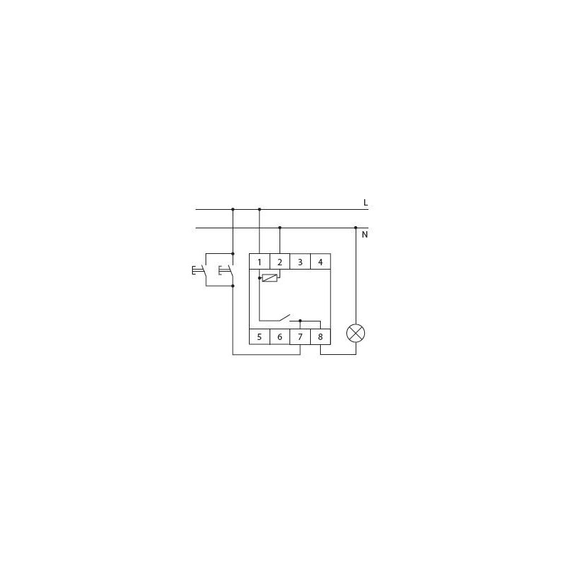 Автомат лестничный AS-B 220 (монтаж на DIN-рейке 2 модуля 230В 16А 1Z IP20) F@F EA01.002.005