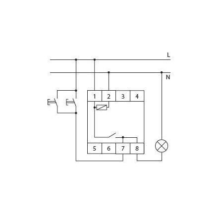 Автомат лестничный AS-B 220 (монтаж на DIN-рейке 2 модуля 230В 16А 1Z IP20) F@F EA01.002.005