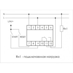 Реле времени PCS-516 8А 230В 1 перекл. IP20 многофункц. вход: START/RESET монтаж на DIN-рейке (анало