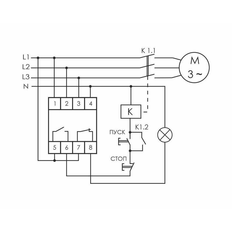 Реле контроля фаз CZF-BR (3х400/230+N 8А 1перекл. IP20 монтаж на DIN-рейке) F@F EA04.001.003