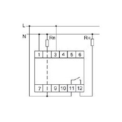 Реле тока PR-613 (2-15А сквозной канал монтаж на DIN-рейке 35мм 230В AC 16А 1НО IP20) F@F EA03.003.0