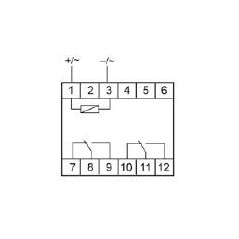 Реле промежуточное PK-2P/48 (48В AC/DC 1 модуль монтаж на DIN-рейке 2х8А 2NO/NC IP20) F@F EA06.001.0