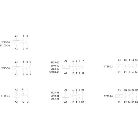 Контактор модульный ST100-40 4НО 9Вт 6мод. монтаж на DIN-рейку F@F EA13.001.017