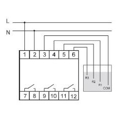 Реле уровня жидкости PZ-831 (без датчиков, трехуровн., независим. контроль по каждому уровню, 3 моду