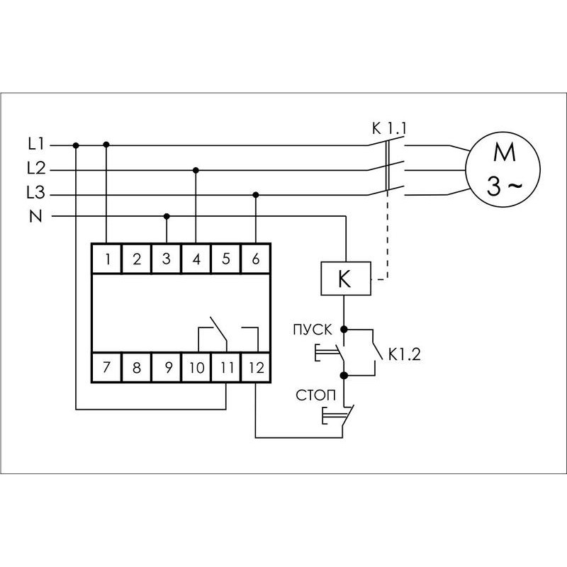 Реле контроля и наличия фаз CZF-311 (3х400/230+N 8А 1Р IP20 регул. порога откл.) F@F EA04.001.006