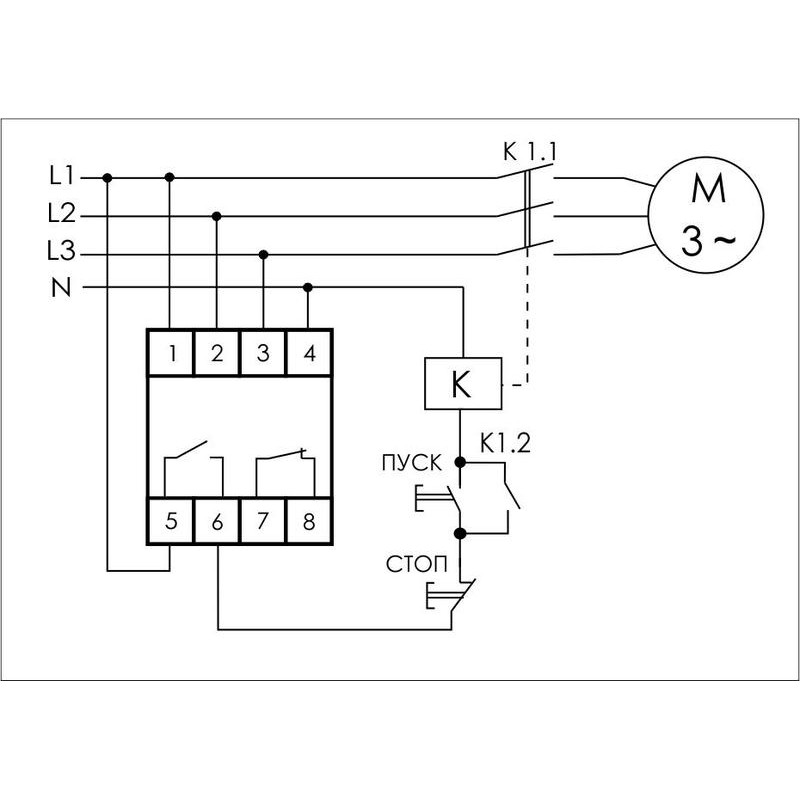 Реле контроля фаз 3-х фазное 160-260В CZF-BT F@F EA04.001.004