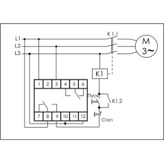 Реле контроля фаз для сетей с изолированной нейтралью CKF-318 (монтаж на DIN-рейке 35мм, регулировка