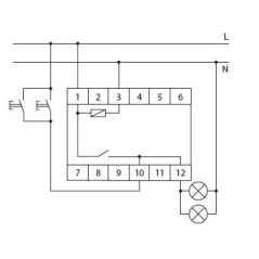 Автомат лестничный AS-212 (монтаж на DIN-рейке 1мод. 230В 16А 1Z IP20) F@F EA01.002.009