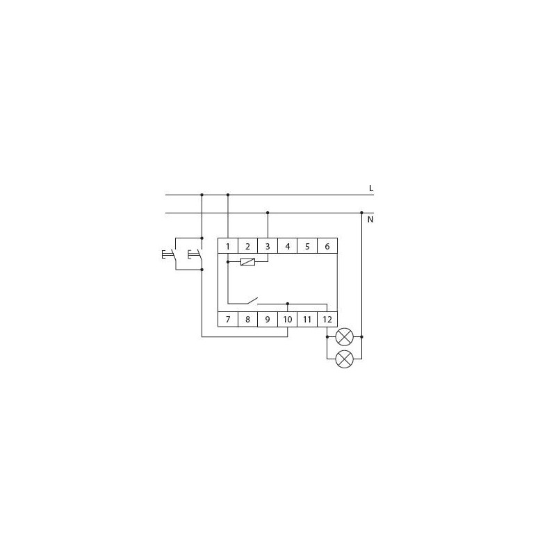 Автомат лестничный AS-212 (монтаж на DIN-рейке 1мод. 230В 16А 1Z IP20) F@F EA01.002.009