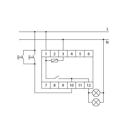 Автомат лестничный AS-212 (монтаж на DIN-рейке 1мод. 230В 16А 1Z IP20) F@F EA01.002.009