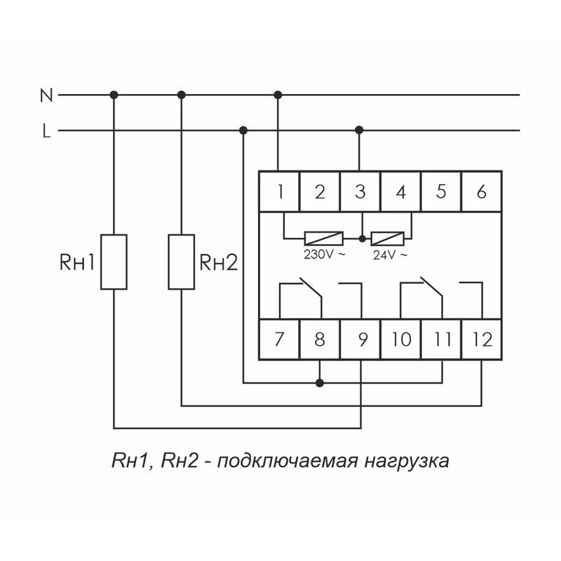 Реле времени PCU-510 2х8А 230В 2 перекл. IP20 многофункц. монтаж на DIN-рейке F@F EA02.001.009