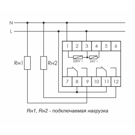 Реле времени PCU-510 2х8А 230В 2 перекл. IP20 многофункц. монтаж на DIN-рейке F@F EA02.001.009