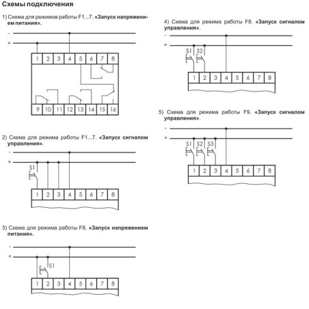 Реле времени RV-03-1/24 4х8А 24В AC/DC 4NO/NC IP20 многофункц. 3-х канал. 9 режимов работы с входами