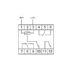 Реле промежуточное PK-4PR/230 (230В AC 1 модуль монтаж на DIN-рейке 4х8А 2NO/NC+2NC IP20) F@F EA06.0