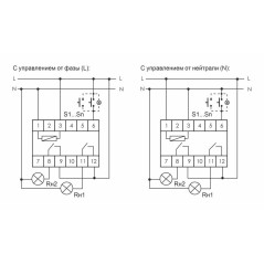 Реле импульсное BIS-414i (установка на DIN-рейку, управление двумя нагрузками, для нагрузки с больш.