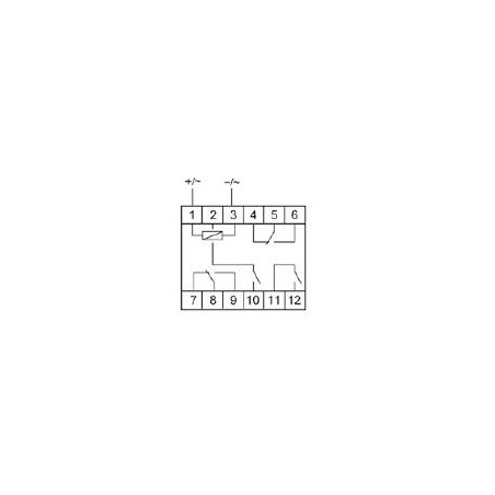 Реле промежуточное PK-4PZ (монтаж на DIN-рейке 35мм 12В AC/DC 4х8А 2P 2Z IP20) F@F EA06.001.014