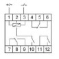 Реле промежуточное PK-4PZ (монтаж на DIN-рейке 35мм 12В AC/DC 4х8А 2P 2Z IP20) F@F EA06.001.014