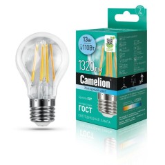 Лампа светодиодная филаментная LED13-A60-FL/845/E27 13Вт 220В Camelion 13717