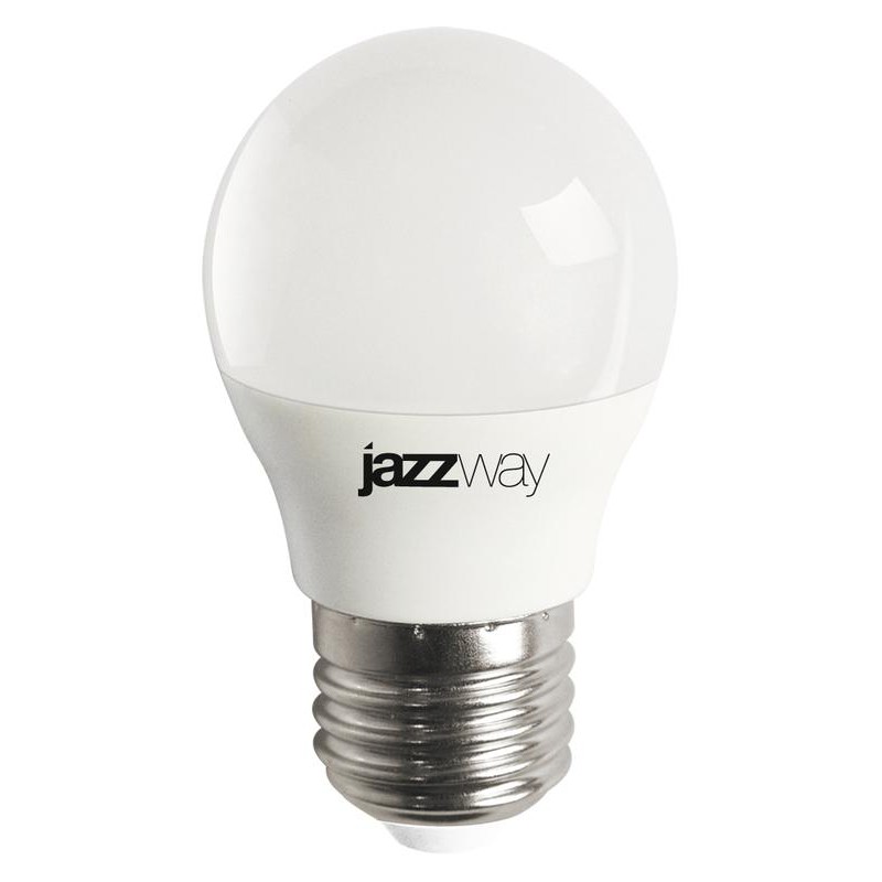 Лампа светодиодная PLED-LX 8Вт G45 шар 5000К холод. бел. E27 JazzWay 5028685