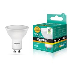 Лампа светодиодная LED10-GU10/830/GU10 10Вт 220В Camelion 13682