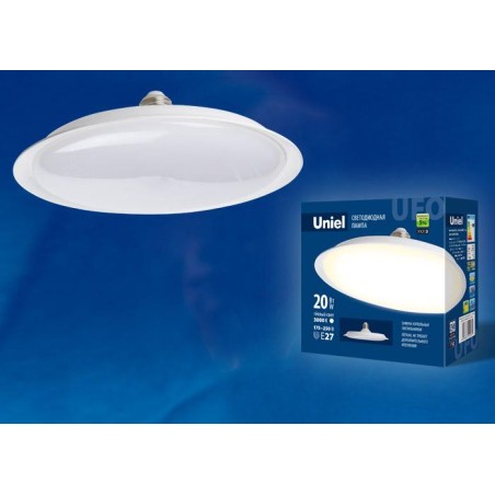 Лампа светодиодная LED-U165-20W/3000K/E27/FR PLU01WH UFO 20Вт матовая 3000К тепл. бел. E27 (упак. ка