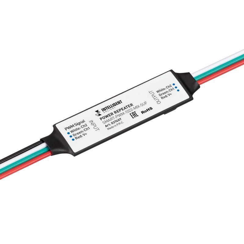 Усилитель SMART-PWM-1022-MIX-SUF (12-24В 2х2.5А) (IP20 пластик) INTELLIGENT ARLIGHT 037407