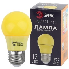 Лампа светодиодная ERAYL50-E27 A50 3Вт груша желт. E27 13SMD для белт-лайт ЭРА Б0049581