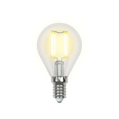 Лампа светодиодная LED-G45-6Вт WW E14 CL PLS02WH картон Uniel UL-00000197